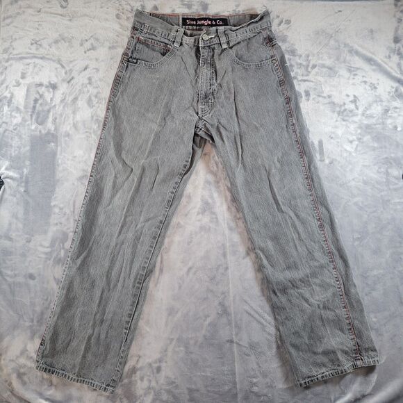 5ive Jungle & Co Jeans Men's 34 Relaxed Fit Baggy Wide Denim VTG Y2K 34x29 - Picture 1 of 12